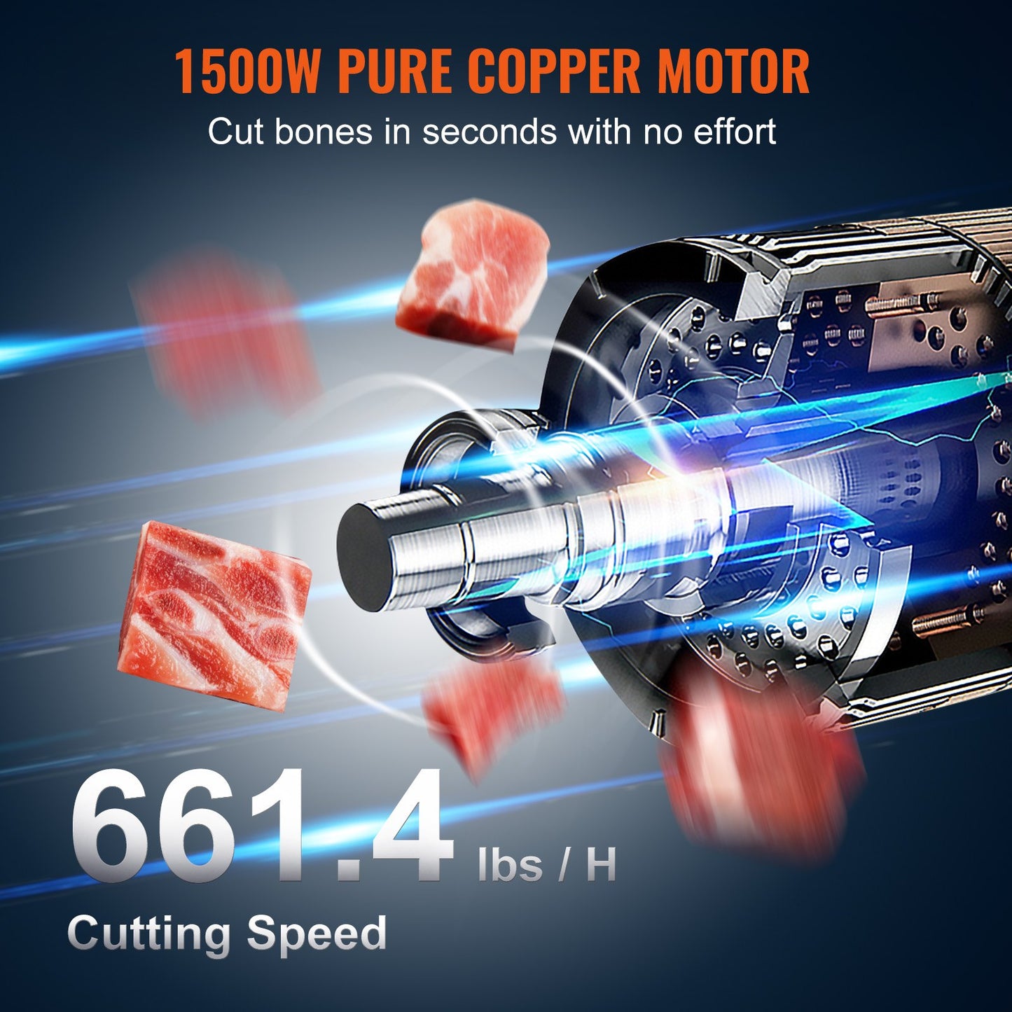 1500W kommersiell elektrisk köttbandsåg rostfritt stål bensågmaskin