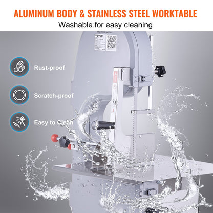 1500W kommersiell elektrisk köttbandsåg rostfritt stål bensågmaskin