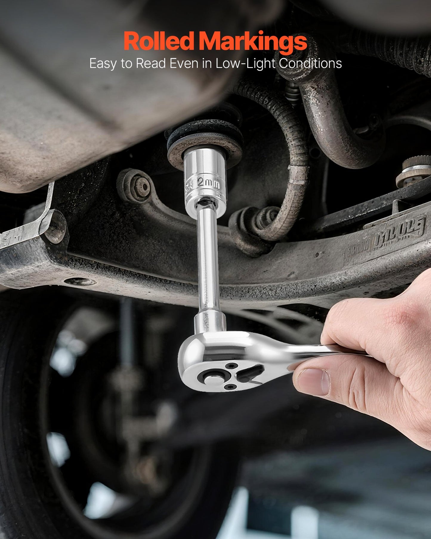 Hylsnyckelsats, 39 delar, 9,5 och 6,4 mm hylsnyckel- och spärrnyckelsats, SAE- och metrisk storlek, mekanisk verktygssats med spärrnyckel, tillbehör, förvaringsväska, CR-V-legerat stål, för bilreparationer