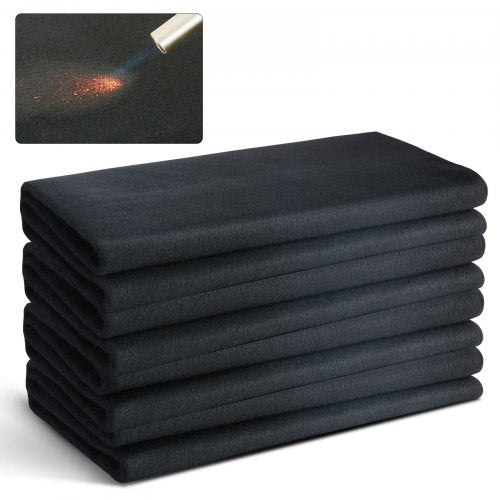 4-pack svetsfilt i kolfiber, 950 x 910 mm flamskyddsmedel för svetsning, set med värmebeständiga filtar upp till 982℃, skärbar, brandskyddsmedelssvetsmatta i kolfiber