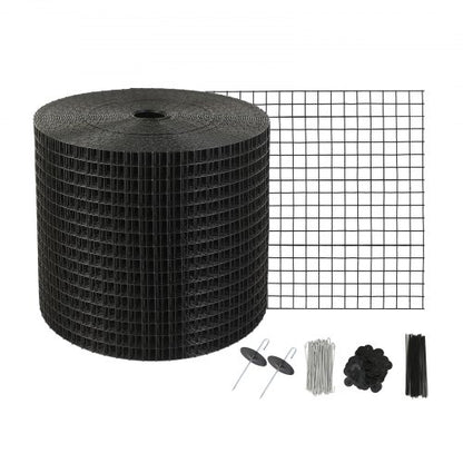 15.24 x 3048 cm Solar Panel Bird Guard, Critter Guard Roll Kit with 60pcs Aluminum Alloy Fasteners, Solar Panel Guard with Rust-proof PVC Coating, 12.7 mm Wire Roll Mesh