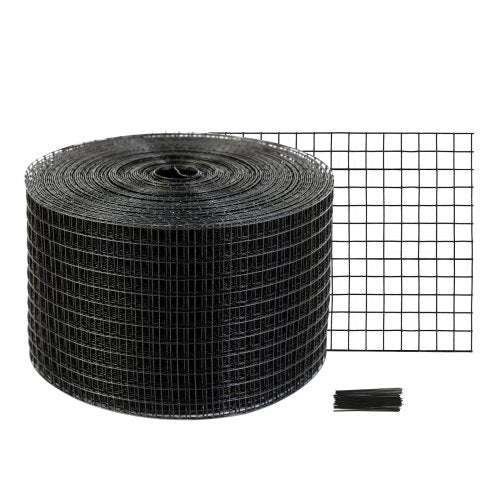 20 x 3048 cm solpanels fågelskydd, krypskyddsrullkit med rostfri PVC-beläggning, solpanelsskydd med 50 st däcktrådar, 12,7 mm trådrullenät