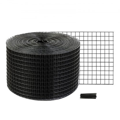20 x 3048 cm solpanels fågelskydd, krypskyddsrullkit med rostfri PVC-beläggning, solpanelsskydd med 50 st däcktrådar, 12,7 mm trådrullenät