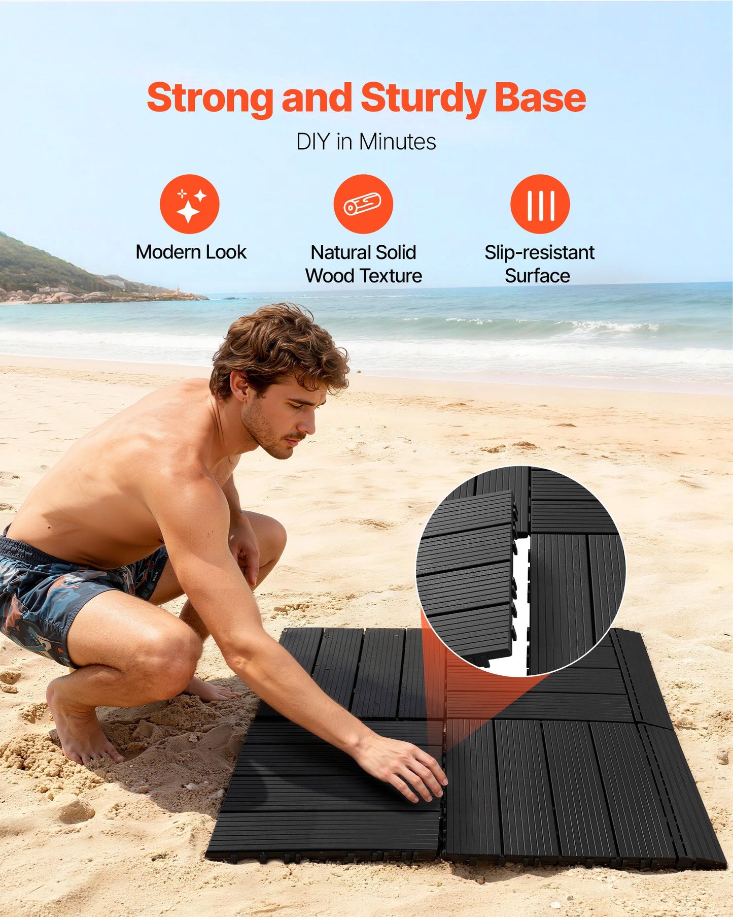 35L Solar Heated Shower, 195cm Showerhead Height Outdoor Shower, with Floor Kit & Foot Faucet, Hot & Cold Water Adjustment, Freestanding for Backyard Poolside Beach Pool,Black