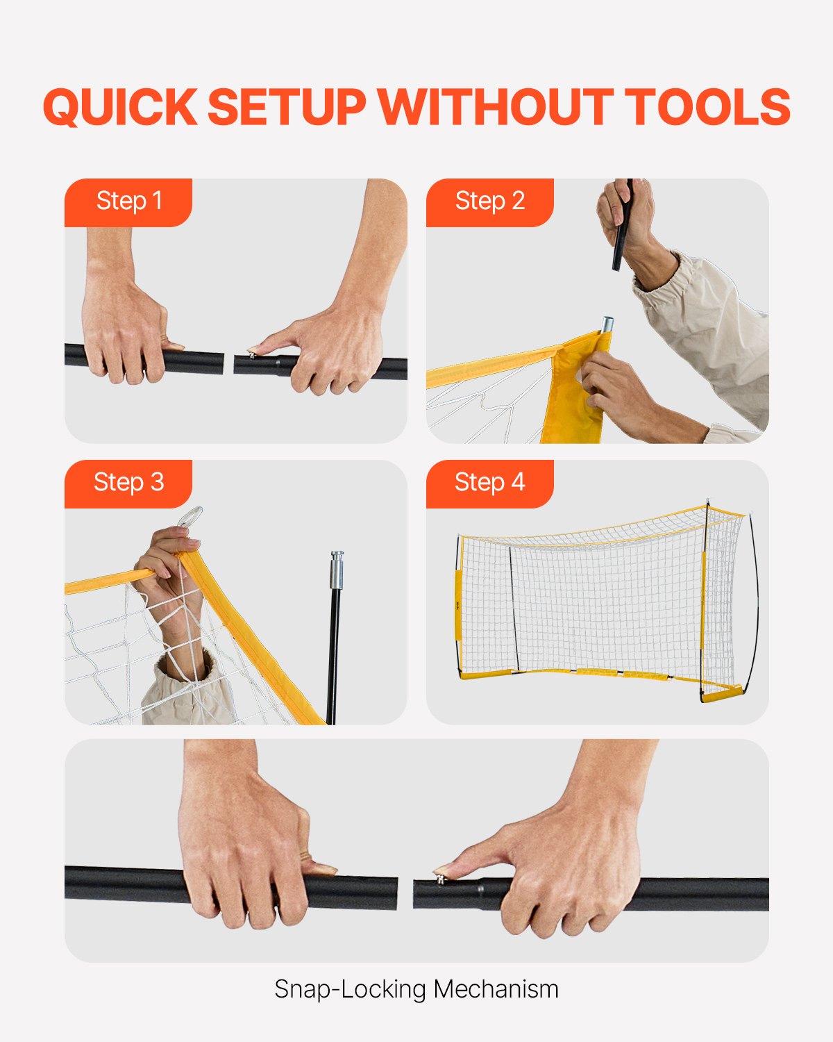 Bärbart fotbollsmål, 12x6 fot fotbollsnät för vuxna och barn, stort träningsnät för fotboll, träningsmål i stålfiberstruktur, fotbollsmål för utomhusbruk i alla väder med bärväska, gult