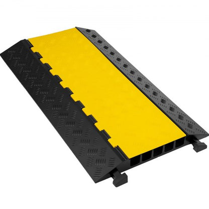 5-kanals gummikabelskydd Extreme kabelramper 29937,1 kg Kraftiga 5-spårs skyddande kabelramp för uppfart Gummitrafikhinder 88,9x50,8x5cm
