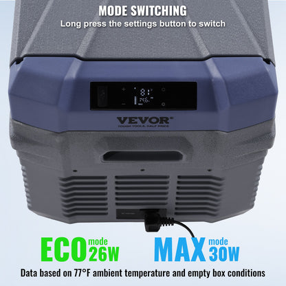 Bilkylskåp, 12 volts bilkylskåp, 30 l bärbar frys med en zon och inbyggd belysning, -4℉-68℉, 12/24V DC och 100-240V AC kompressorkylare för utomhusbruk, camping, husbil
