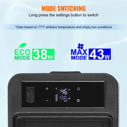 Bilkylskåp, 12 volt armstödskyl, 8 l bärbar frys med en zon, justerbart temperaturområde -4℉-68℉, 12/24V DC och 100-240V AC kompressorkylare för utomhusbruk, camping