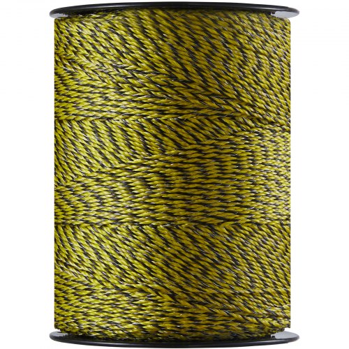 Elstängseltråd, 3366 fot 1026 m bärbar polytråd, 1/8" diameter 6 rostfria ståltrådar för pålitlig ledningsförmåga och UV, rostbeständighet, stängselrep för häst, nötkreatur, boskap
