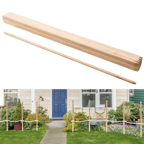 Trädgårdsstöttor i trä, 25 st 17,53×12,7×1219,2 mm, nivåstöttor för mark, trädgårdsstöttor med vass spets, stödstöttor för granplantor, skyltstolpar för slamstaket, gårdsgränser