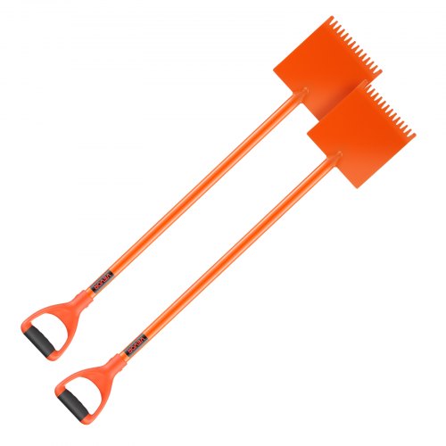 Takpannsspade med D-grepp, takpannsrivare med hög hårdhet 45# stål och lättviktigt verktyg för enkel avrivning av tak och spik, perfekt för kommersiellt och bostadsbruk, orange