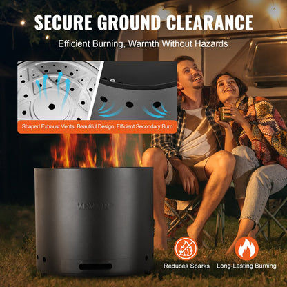 Smokeless Fire Pit Stove Bonfire 49 cm Dia Wood Burning Stainless Steel