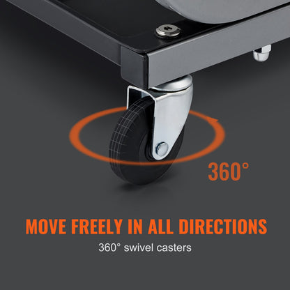 Mekanikergaragepall 110 kg krypstol för mekaniker Verktygsbricka under bilen