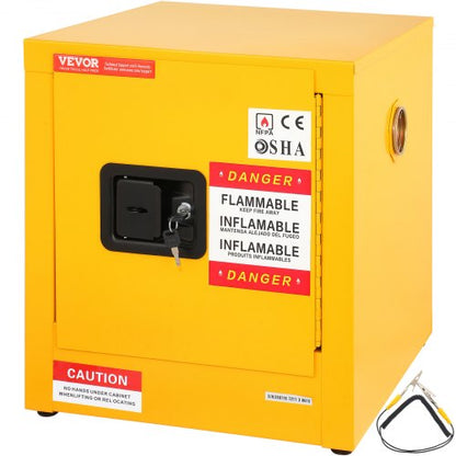 11 gallon säkerhetsskåp 16,9" x 16,9" x 18,1" farliga gångjärn manuellt hett