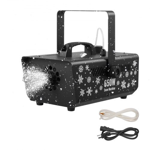 Snökanon, kraftfull 650W handhållen/hängande konstgjord snökanon, snöflingemaskin med bärbart handtag, konstgjord snöflingemaskin för utomhus- och inomhusbruk för högtider, DJ-fester, juldekorationer
