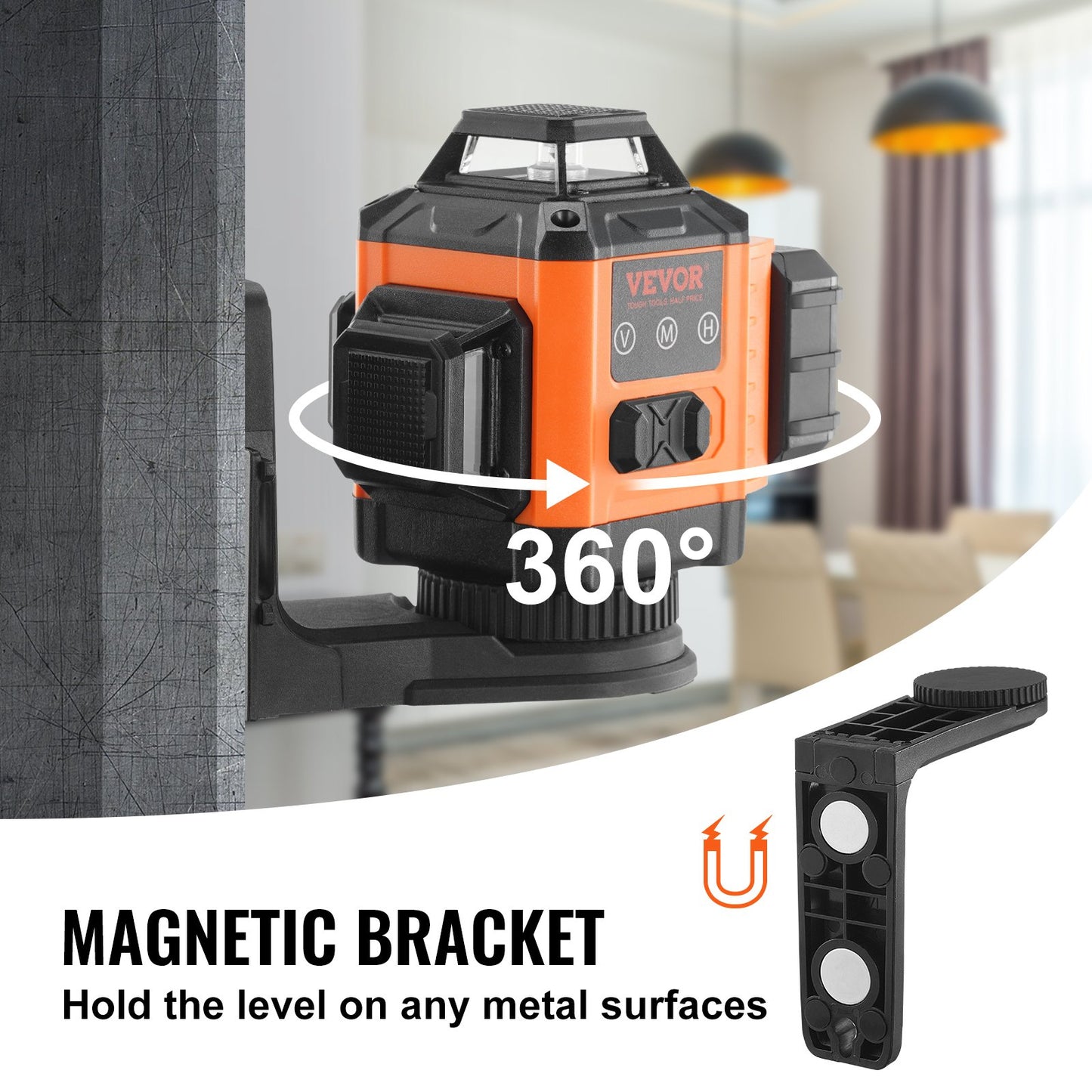 Lasernivå 3048 cm Grönt Korslinje Självnivellerande Hög Noggrannhetsmätning