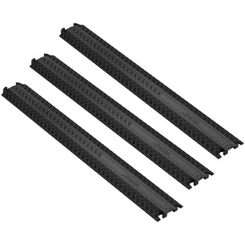 3 st. kabelskyddsramp 100 x 13 x 2 cm, 907 kg/axel lastkapacitet, kraftig kabelslangsskyddsramp, golvkabelskydd för inomhus utomhus hemmakontor lager skola