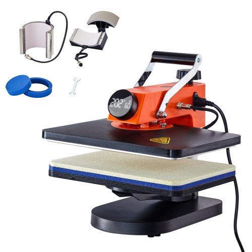 Värmepressmaskin 12x15in/30.5x38.1 cm 5in1 Sublimeringsöverföring T-shirt Tallrik Mugg Kopp
