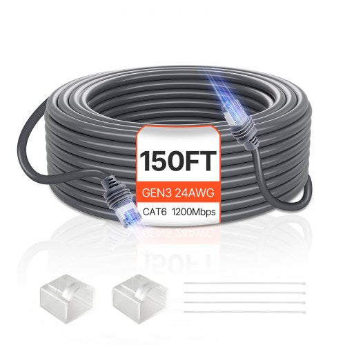Starlink Gen 3-kabel 150 FT / 45,72 m förlängningskabel Standard generation 3 1200 Mps 24 AWG / 0,25 mm²