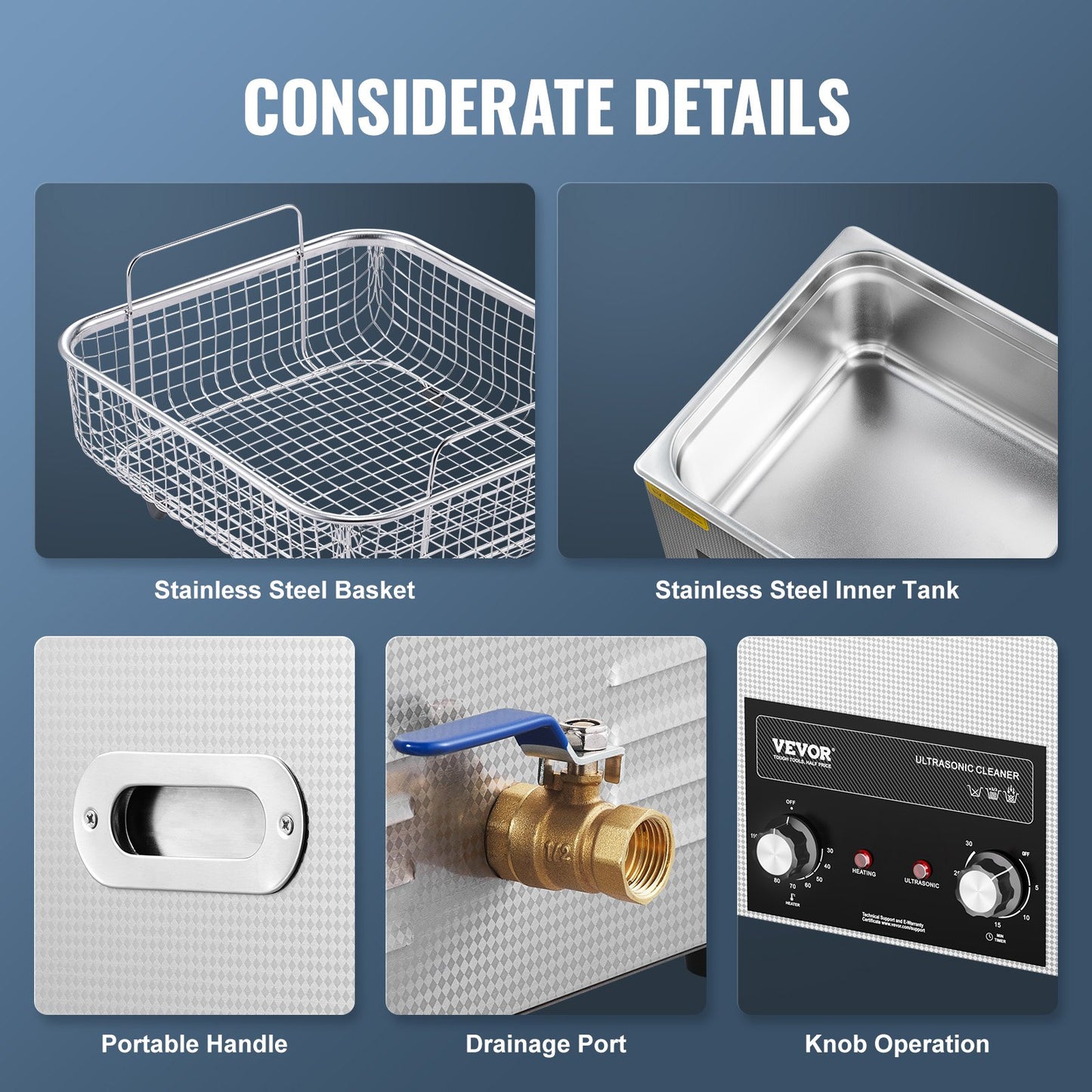 15L ultraljudsrengörare med värmetimer och korg, professionell digital sonisk kavitationsmaskin, 360W rengöringsmaskin för laboratorieverktyg, metalldelar, förgasare, mässing, bildelar, motordelar