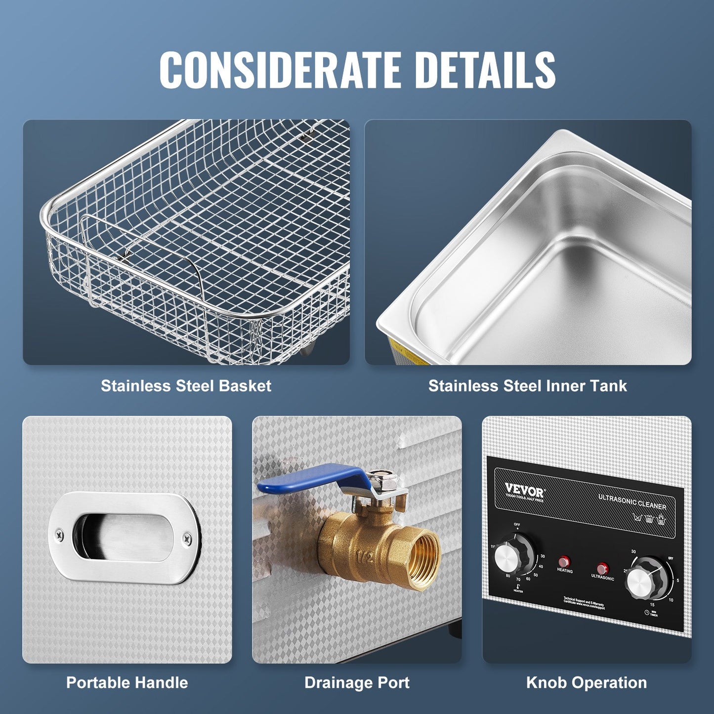 22L ultraljudsrengörare med värmetimer och korg, professionell digital sonisk kavitationsmaskin, 480W rengöringsmaskin för laboratorieverktyg, metalldelar, förgasare, mässing, bildelar, motordelar
