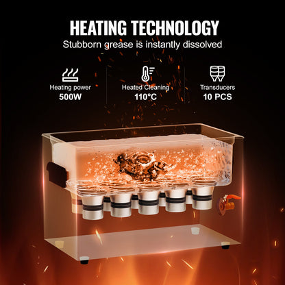 30L ultraljudsrengörare med värmetimer och korg, professionell digital sonisk kavitationsmaskin, 360W rengöringsmaskin för laboratorieverktyg, metalldelar, förgasare, mässing, bildelar, motordelar