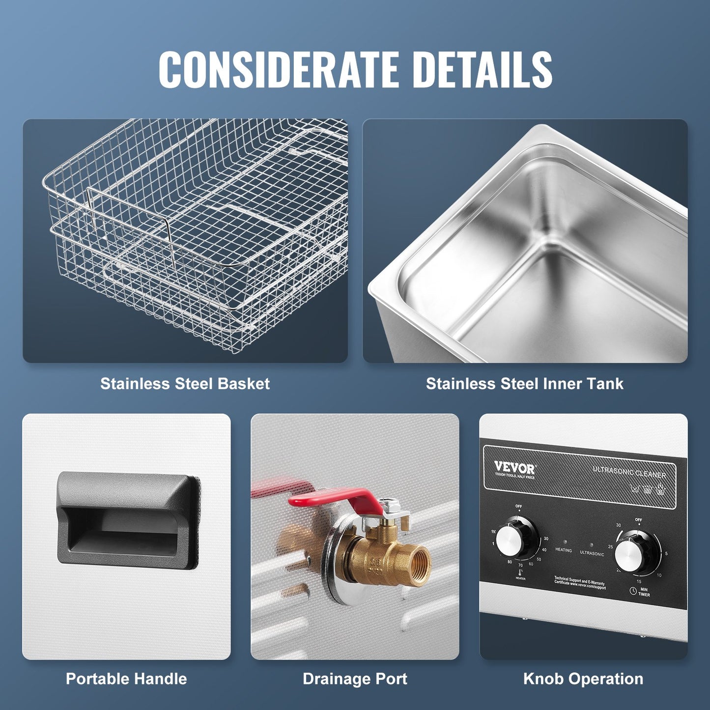 30L ultraljudsrengörare med värmetimer och korg, professionell digital sonisk kavitationsmaskin, 360W rengöringsmaskin för laboratorieverktyg, metalldelar, förgasare, mässing, bildelar, motordelar