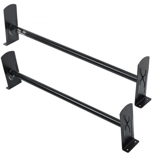 Takräcke för skåpbil, takräcken i legerat stål med 2 stänger, takräcke med kapacitet 227 kg, justerbar längd 910-1330 mm, stegräcke för skåpbilar, kompatibelt med Chevrolet Express, GMC Savana etc., borrfäste