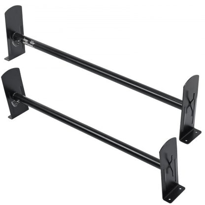 Takräcke för skåpbil, takräcken i legerat stål med 2 stänger, takräcke med kapacitet 227 kg, justerbar längd 910-1330 mm, stegräcke för skåpbilar, kompatibelt med Chevrolet Express, GMC Savana etc., borrfäste