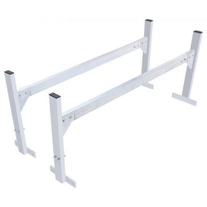 Takräcke för skåpbil, 2 takräcken i aluminiumlegering, 181 kg kapacitet för takrännor, justerbar längd 1300-2060 mm, stegräcke för skåpbil, last, släpvagn