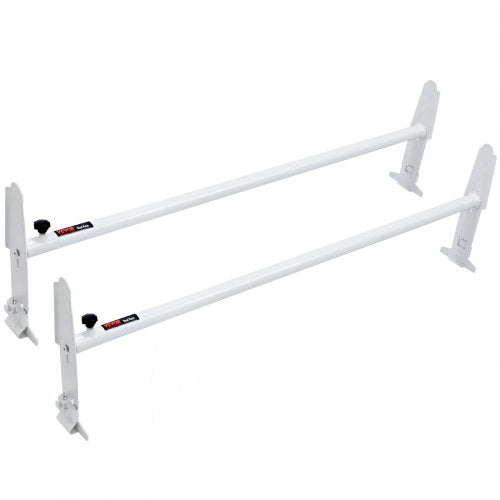 Takräcke för skåpbilar, 2 stegräcken i legerat stål, justerbara från 1200-2000 mm, 227 kg kapacitet, takräcke kompatibelt med skåpbilar i fullstorlek med stupränna, Chevrolet Express, GMC Savana