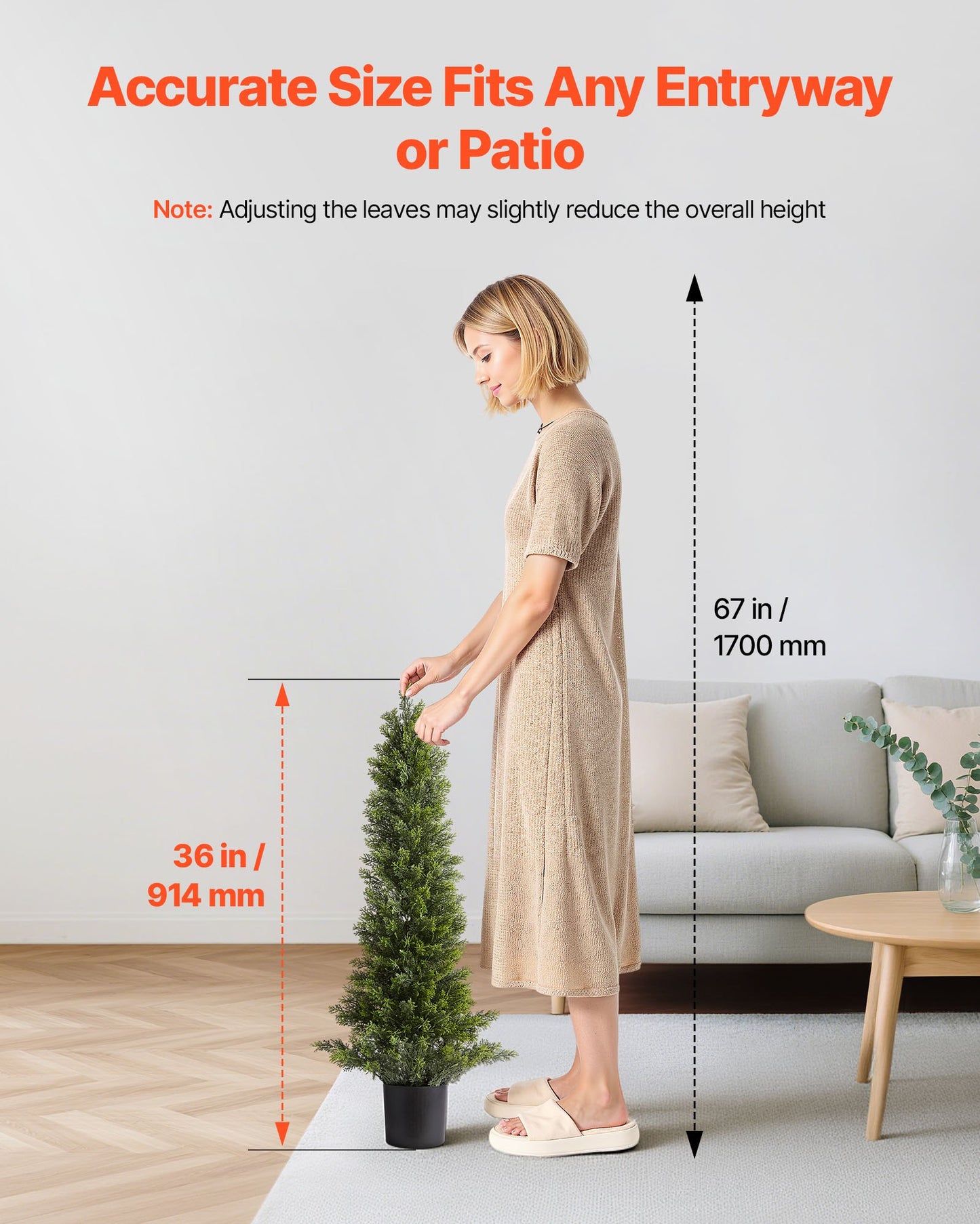 Konstgjorda topiary cederträd, 2 set 914 mm konstgjorda tallbuskar, konstgjorda sidenträd ser äkta ut, enkel montering för dekoration veranda utomhus uteplats trädgård balkong bakgård inomhus kontor