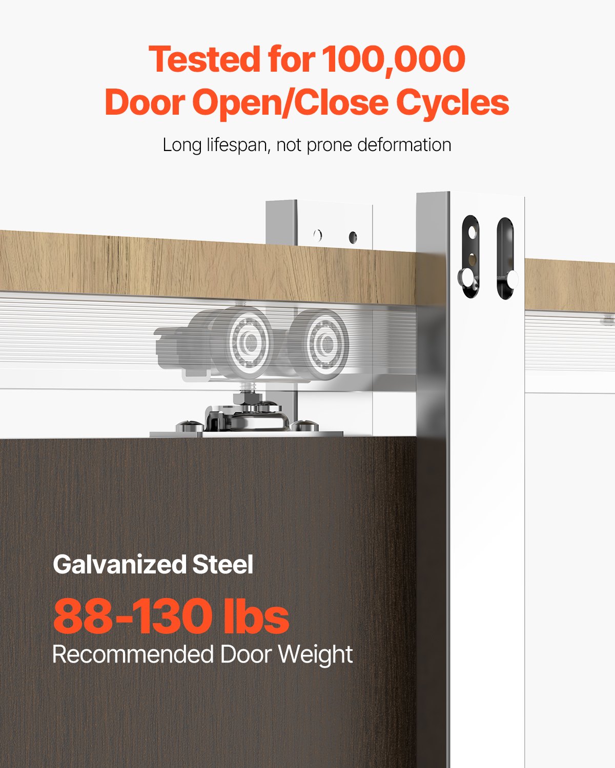 Pocket Door Frame Kit, for 610-914mm Wide 2032mm High Door, Pocket Door Kit with Two-Way Soft Close Mechanism, Slide Smoothly Quietly, Easy to Install, Premium Galvanized Steel, for Living Room