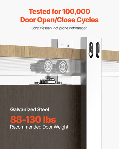 Pocket Door Frame Kit, for 610-914mm Wide 2032mm High Door, Pocket Door Kit with Two-Way Soft Close Mechanism, Slide Smoothly Quietly, Easy to Install, Premium Galvanized Steel, for Living Room