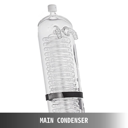 BuoQua RE-501 5L rotationsindunstare RotoVap Lab vakuumindunstningsapparat värmevattenbad för effektiv borttagning av lösningsmedel