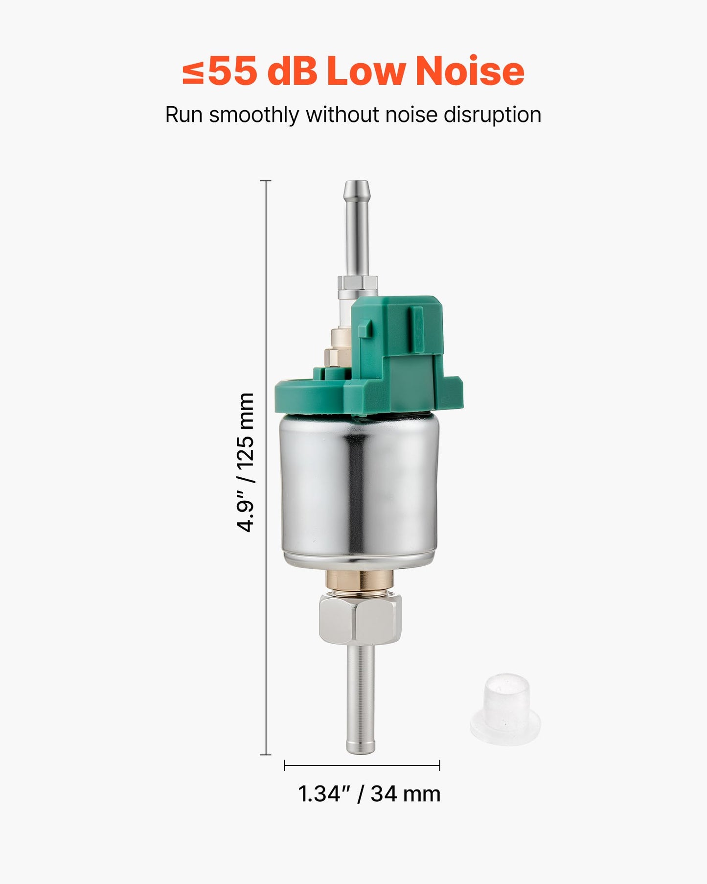 Dieselvärmare bränslepump, 12V DC billuftvärmare dieselbränsledoseringspump, 22ML aluminium luftdiesel parkeringsvärmarpumpar passar för 2KW 5KW 8KW dieselvärmare, tyst design, pulsteknik
