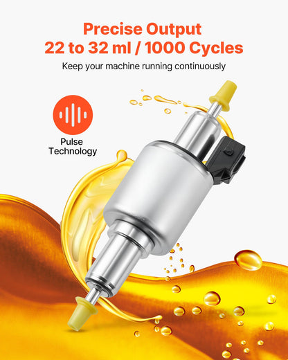 Dieselvärmare bränslepump, 12/24V DC billuftvärmare dieselbränsledoseringspump, 22 till 32 ml luftdieselparkeringsvärmarepumpar passar för 2KW 5KW 8KW dieselvärmare, tyst design, pulsteknik