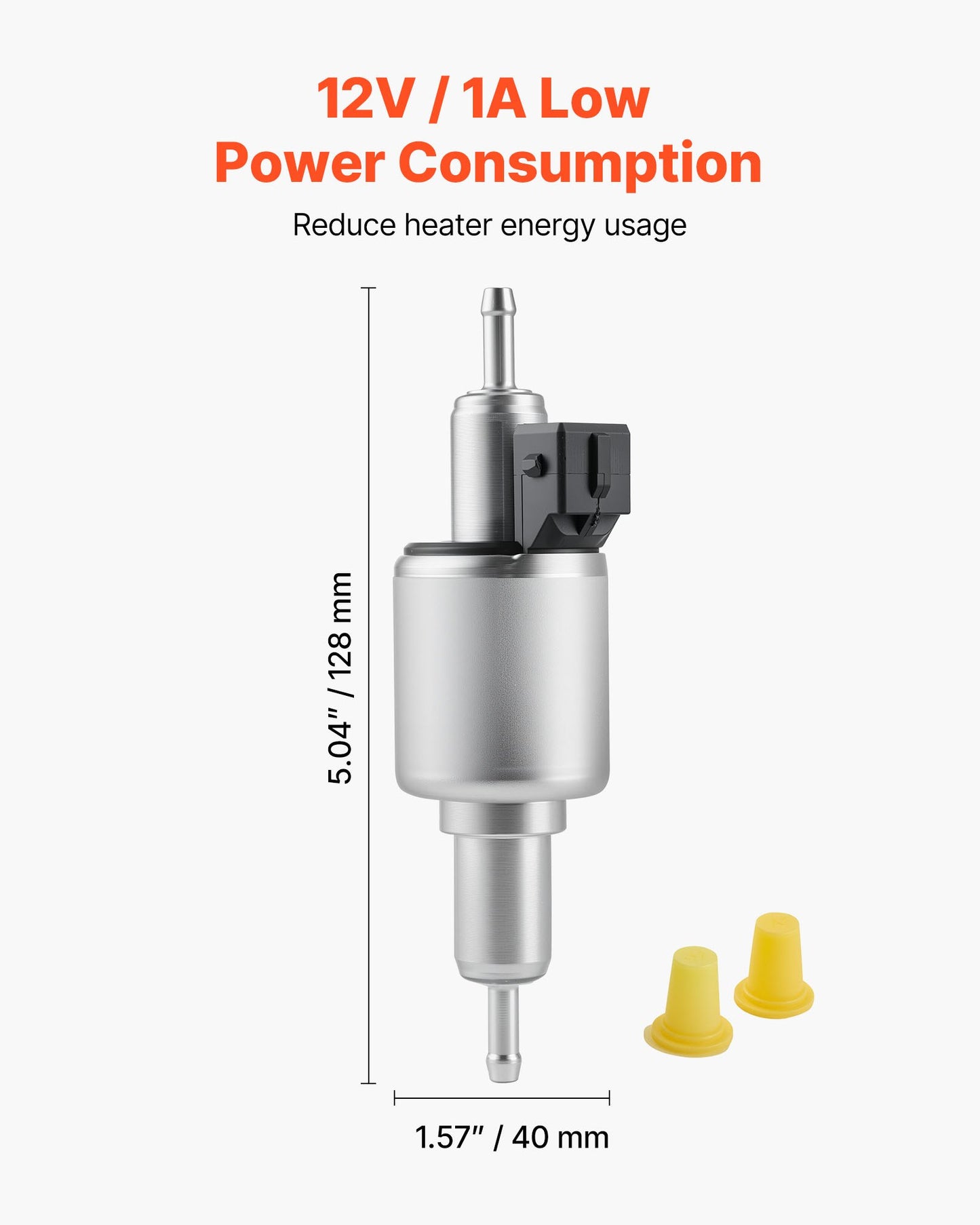 Dieselvärmare bränslepump, 12/24V DC billuftvärmare dieselbränsledoseringspump, 22 till 32 ml luftdieselparkeringsvärmarepumpar passar för 2KW 5KW 8KW dieselvärmare, tyst design, pulsteknik