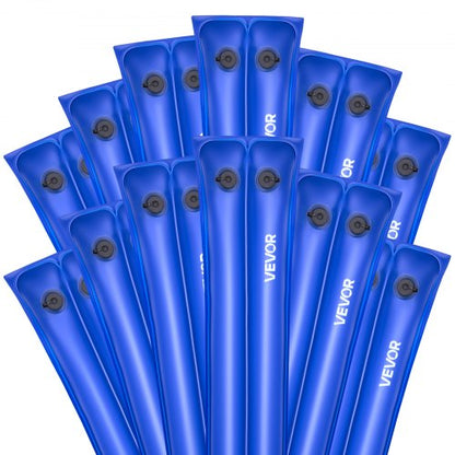 Pool Cover Water Bags, 12 Packs 2380 mm, Double Chamber Pool Cover Water Tubes, 0.4mm Thick PVC Bags Weights with Leakproof Screw Cap, for Inground Swimming-Pool Covers Winter Closing, Blue