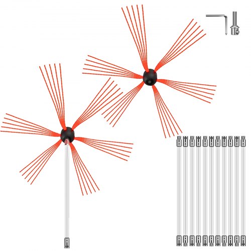 Sotarsats Skorstensrengöringssats 1188,7 cm Sotätare Skorstensrengöringssats