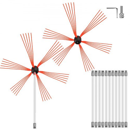 Sotarsats Skorstensrengöringssats 1188,7 cm Sotätare Skorstensrengöringssats
