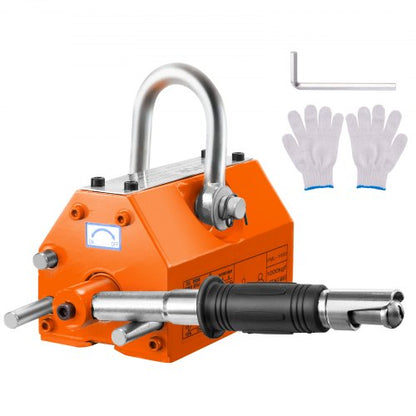 Magnetisk lyftanordning, dragkapacitet 1000 kg, säkerhetsfaktor 2,5, neodym och stål, lyftmagnet med utlösning, permanenta lyftmagneter, kraftig magnet för lyftanordning, verkstadskran, block, bräda