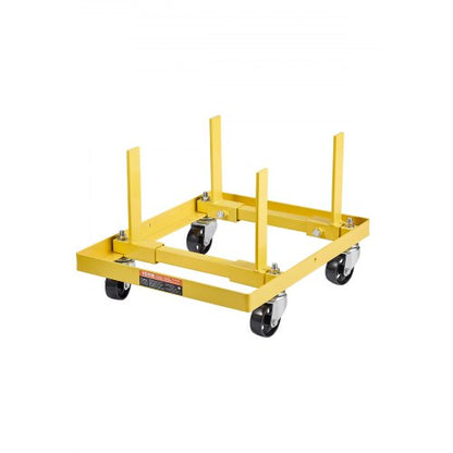 Engine Stand, 750 LBS (340KG) Load Capacity Engine Motor Stand with Adjustable Width & Length, Heavy-Duty Steel Motor Holder with 4 Swivel Casters and 2 Ratchet Straps, Suitable for Most Engines