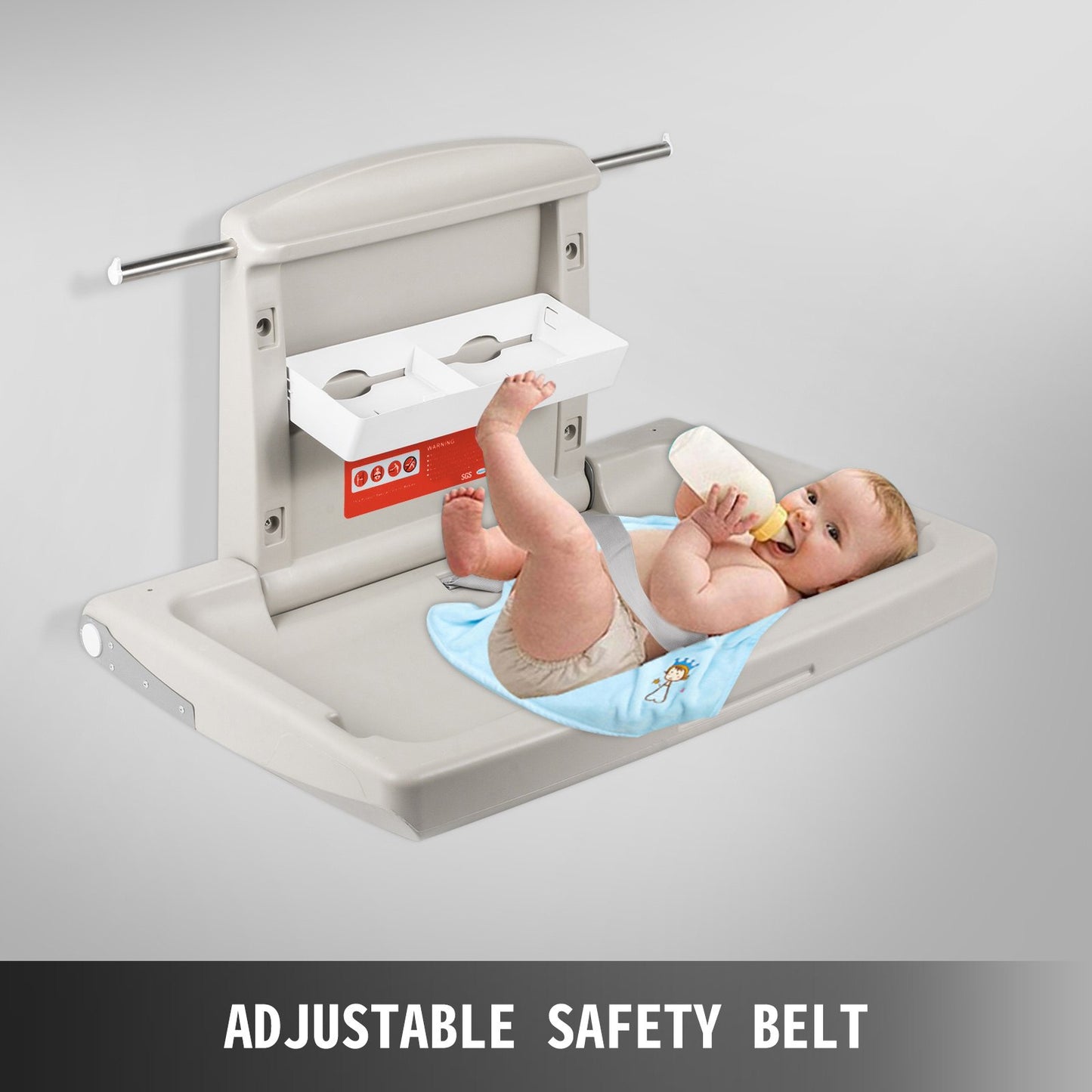 85 × 57 × 47 cm Horisontellt skötbord Väggmonterat skötbord för blöjor Vertikalt nedfällbart skötbord