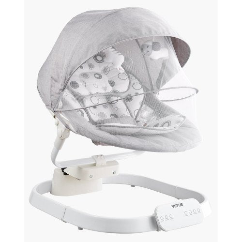 Baby Swing, Baby Rocker for Infant with 3 Speeds & 3 Seat Positions, IMD Touch Panel, Remote Control, Bluetooth & 10 Preset Lullabies, Portable Infant Swing for 0-9 Month Boys Girls up to 20lbs