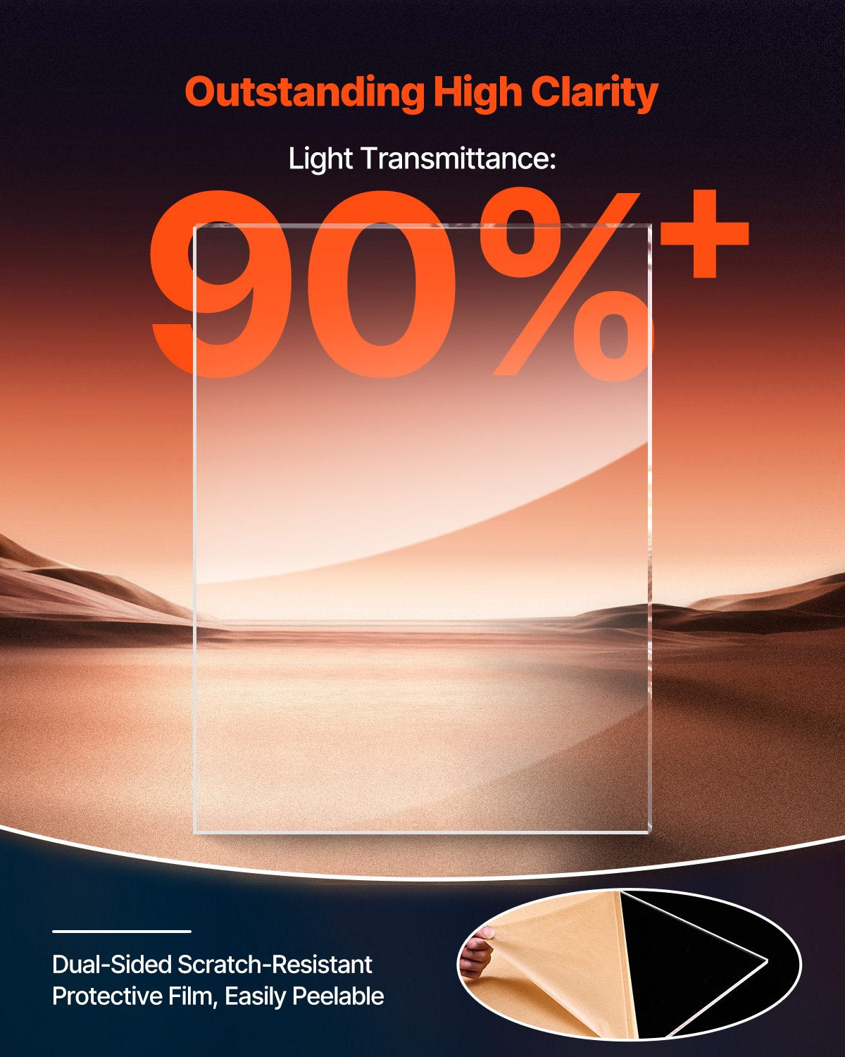 Plexiglas akrylskiva, 1-pack plastskiva, 36 x 48 tum 1/4 tum tjock klar plast gjuten transparent glas för hantverksprojekt, reservglas till bildram, gör-det-själv-display, lätt att skära