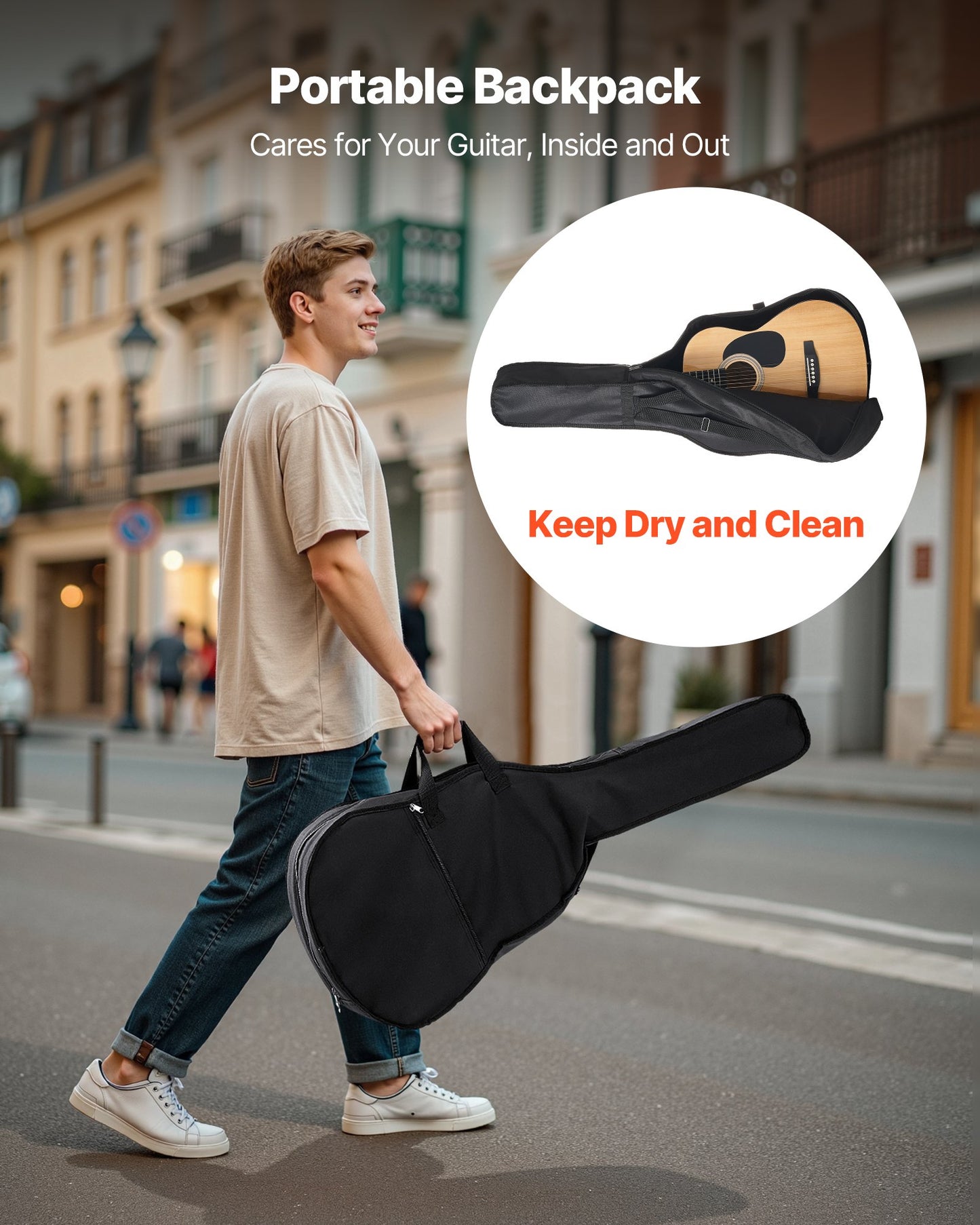 39 tum / 990,6 mm Dreadnought Akustisk Gitarr Natural Nybörjarpaket Gigbag Vuxen