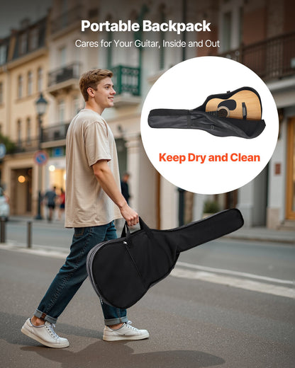 39 tum / 990,6 mm Dreadnought Akustisk Gitarr Natural Nybörjarpaket Gigbag Vuxen