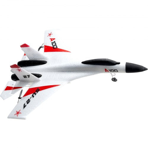 RC-flygplan, 2,4 GHz 4-kanaligt fjärrstyrt flygplan med 6-axlig gyrostabilisator, flygklart stridsflygplan med 2 batterier, lättflygt RC-glidflygplan för vuxna barn nybörjare pojkar