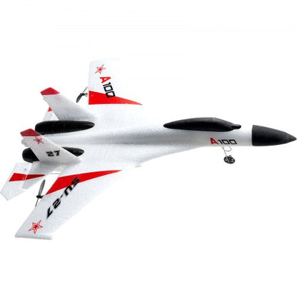 RC-flygplan, 2,4 GHz 4-kanaligt fjärrstyrt flygplan med 6-axlig gyrostabilisator, flygklart stridsflygplan med 2 batterier, lättflygt RC-glidflygplan för vuxna barn nybörjare pojkar